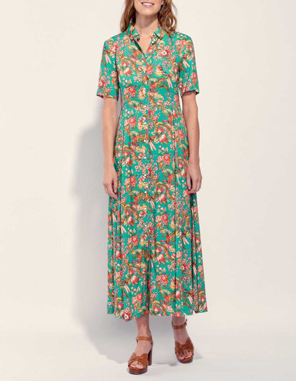 Robe chemise longue imprimée Ecovero GUADALUPE