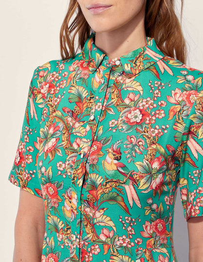 Robe chemise longue imprimée Ecovero GUADALUPE