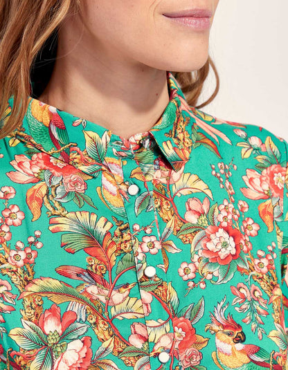 Robe chemise longue imprimée Ecovero GUADALUPE