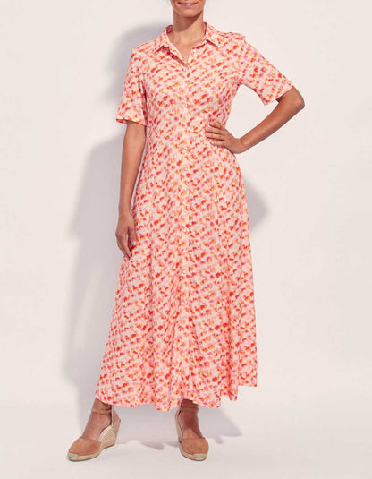 Robe chemise longue imprimée Ecovero GUADALUPE