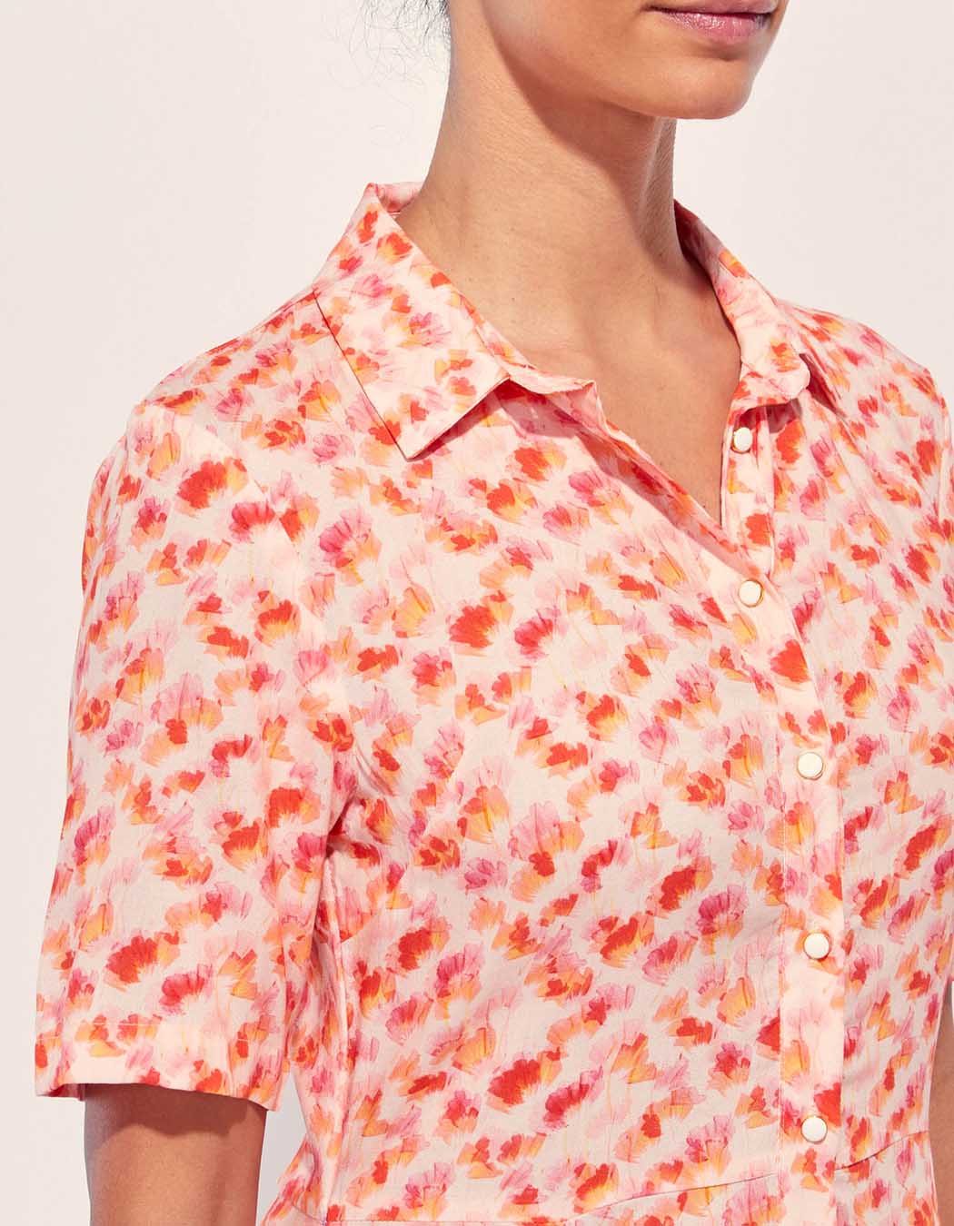 Robe chemise longue imprimée Ecovero GUADALUPE
