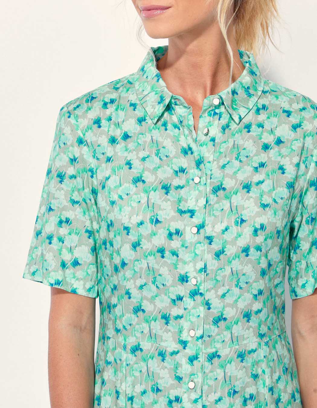 Robe chemise longue imprimée Ecovero GUADALUPE