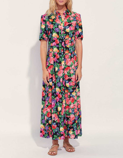 Robe chemise longue imprimée Ecovero GUADALUPE