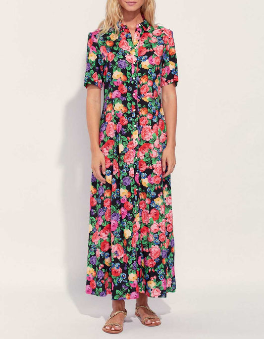 Robe chemise longue imprimée Ecovero GUADALUPE
