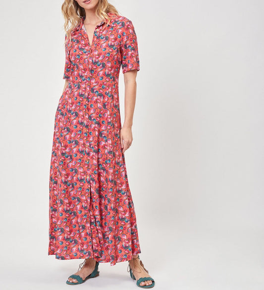 Robe chemise imprimée midi fluide Ecovero GUAPA