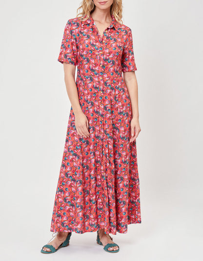 Robe chemise imprimée midi fluide Ecovero GUAPA