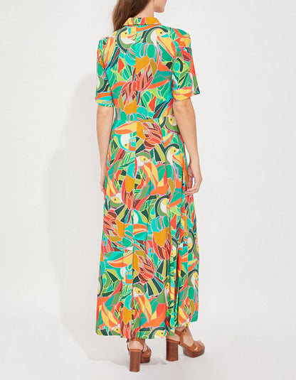 Robe chemise imprimée midi fluide Ecovero GUAPA