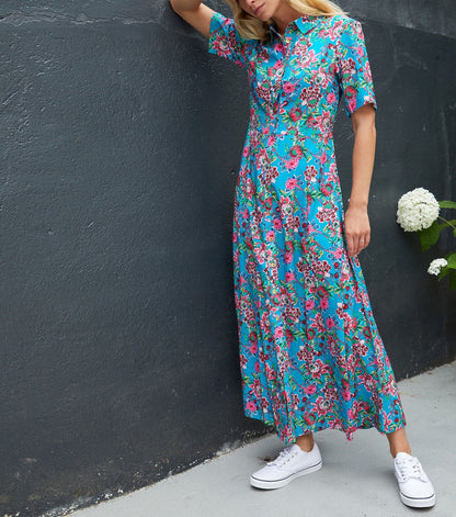 Robe chemise imprimée midi fluide Ecovero GUAPA
