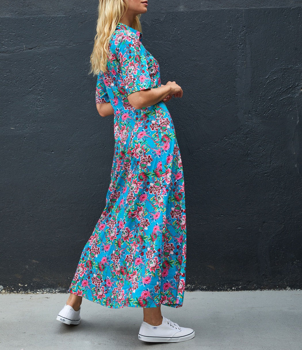 Robe chemise imprimée midi fluide Ecovero GUAPA