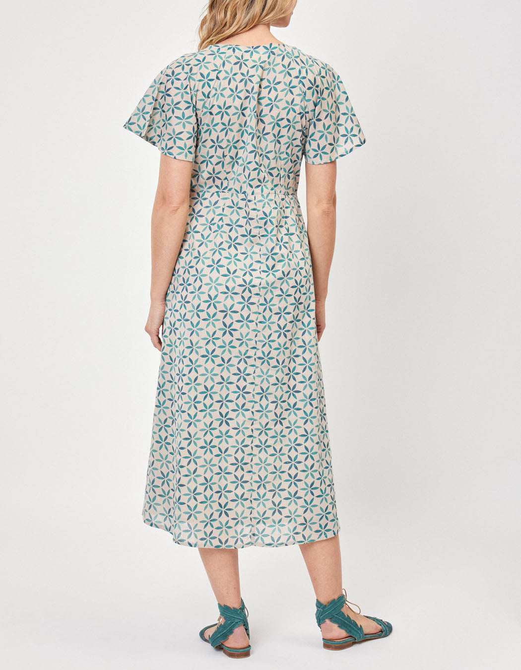 Robe midi imprimée voile de coton bio DAMANA
