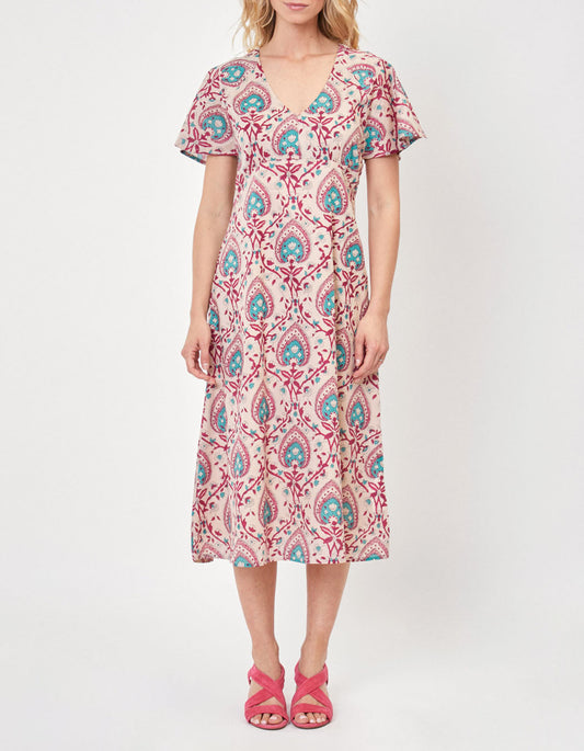 Robe midi imprimée voile de coton bio DAMANA