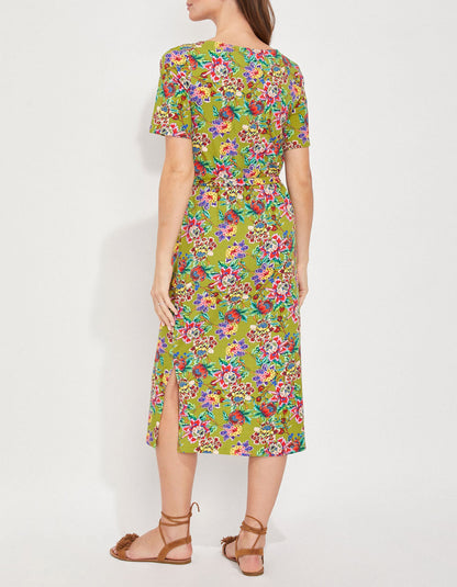 Robe midi imprimée en coton bio TARANGA