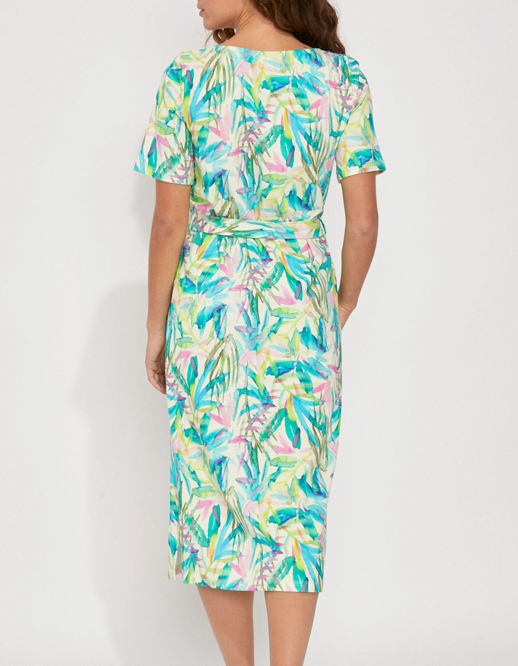 Robe midi imprimée en coton bio TARANGA