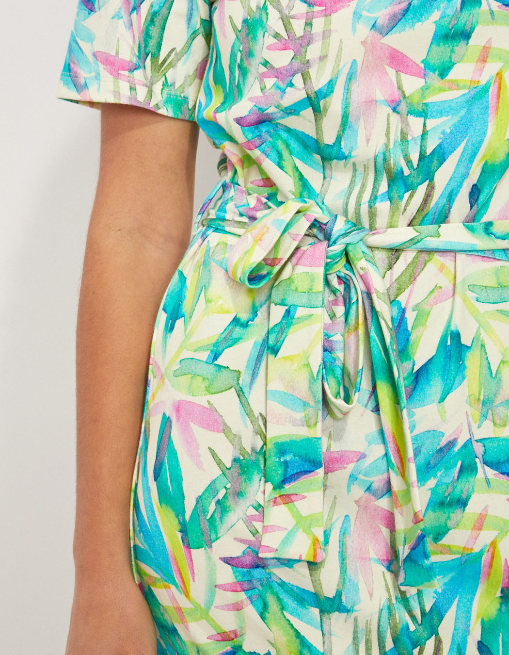 Robe midi imprimée en coton bio TARANGA