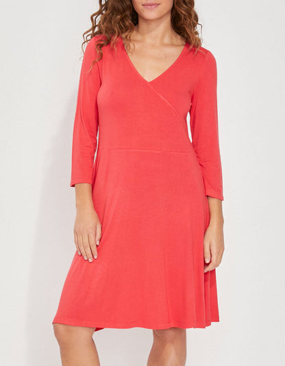 Robe imprimée maille col croisé Ecovero TALLADY