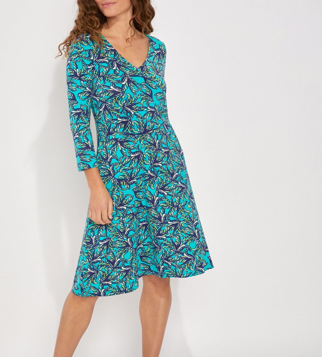 Robe imprimée maille col croisé Ecovero TALLADY