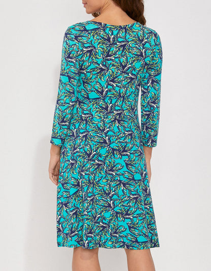 Robe imprimée maille col croisé Ecovero TALLADY