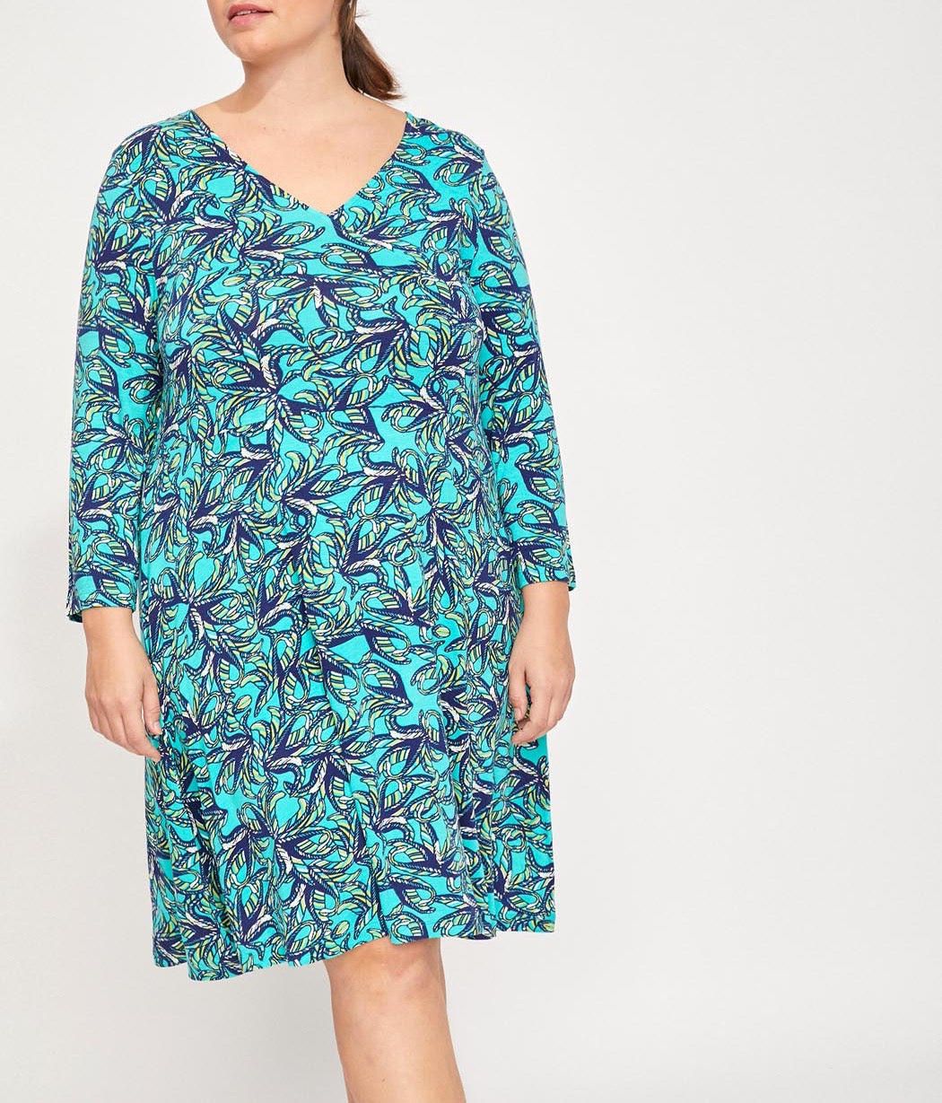 Robe imprimée maille col croisé Ecovero TALLADY