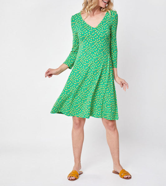 Robe imprimée maille col croisé Ecovero TALLADY