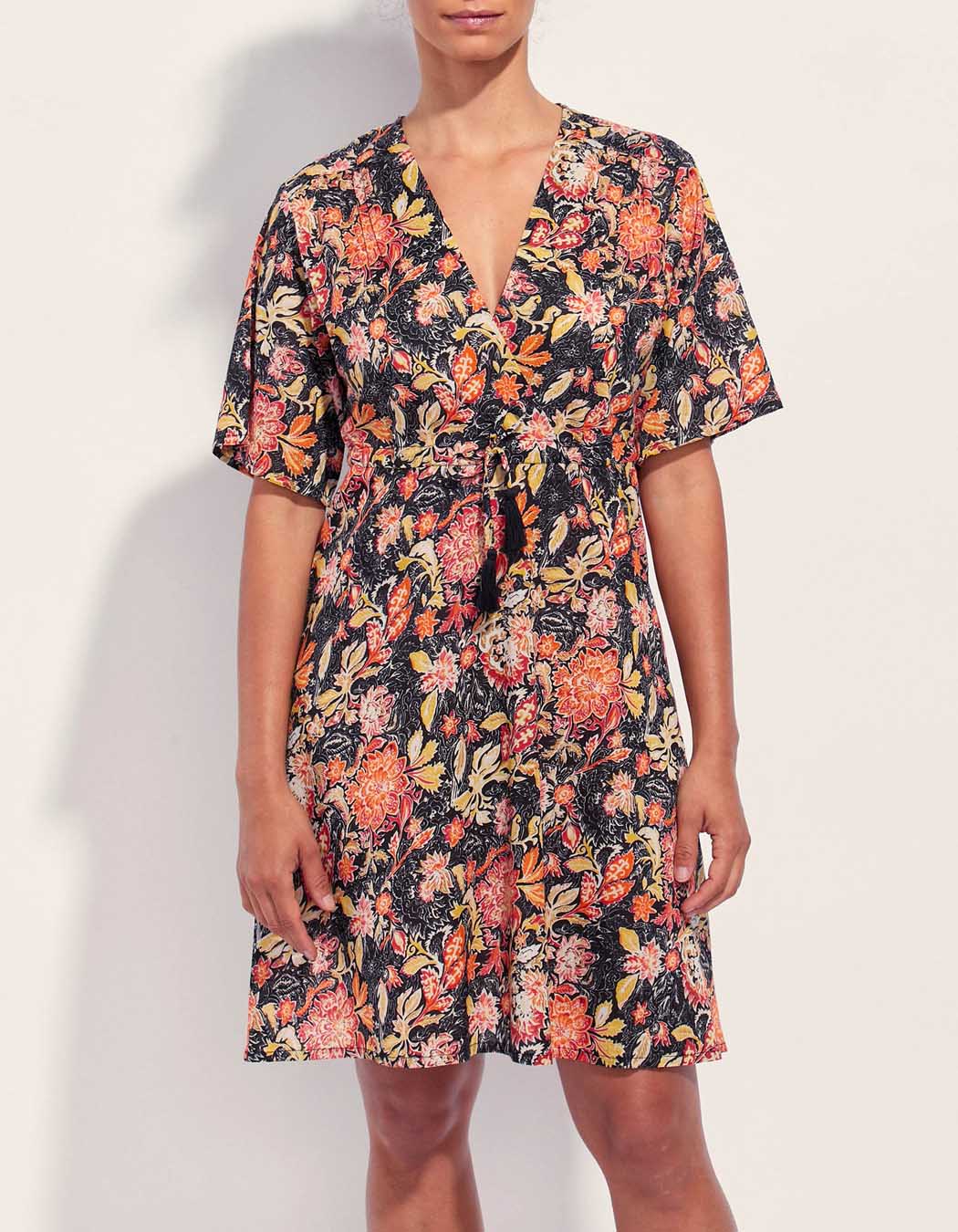 Robe coton bio évasée imprimée ZAINA