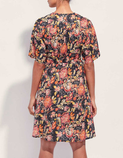 Robe coton bio évasée imprimée ZAINA