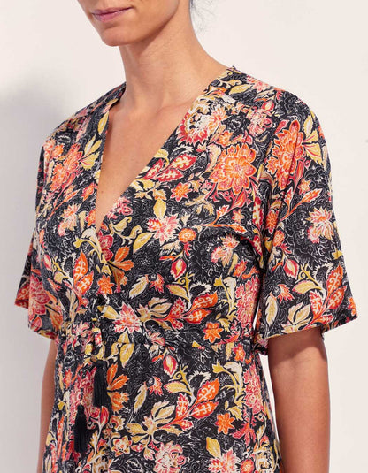 Robe coton bio évasée imprimée ZAINA