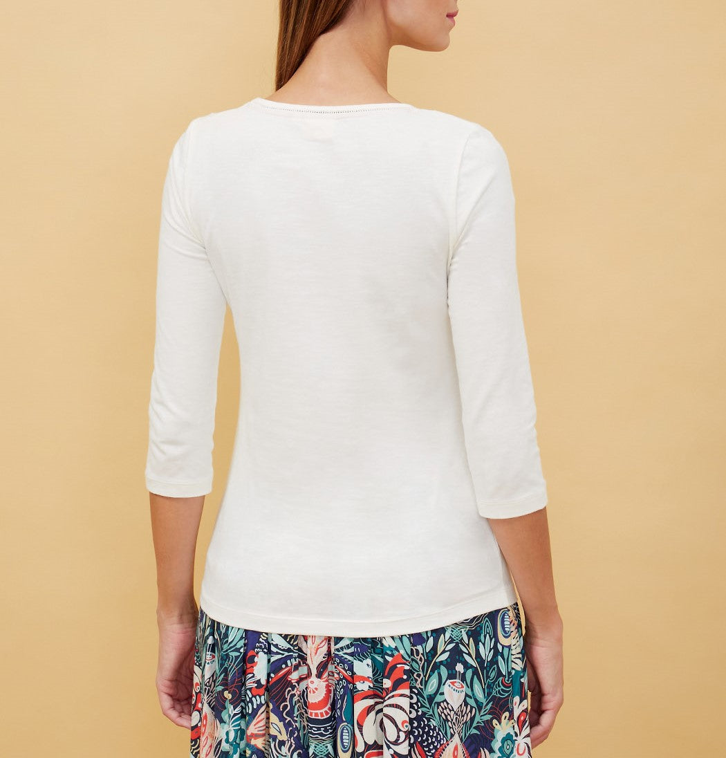 T-shirt coton bio manches 3/4 Amali