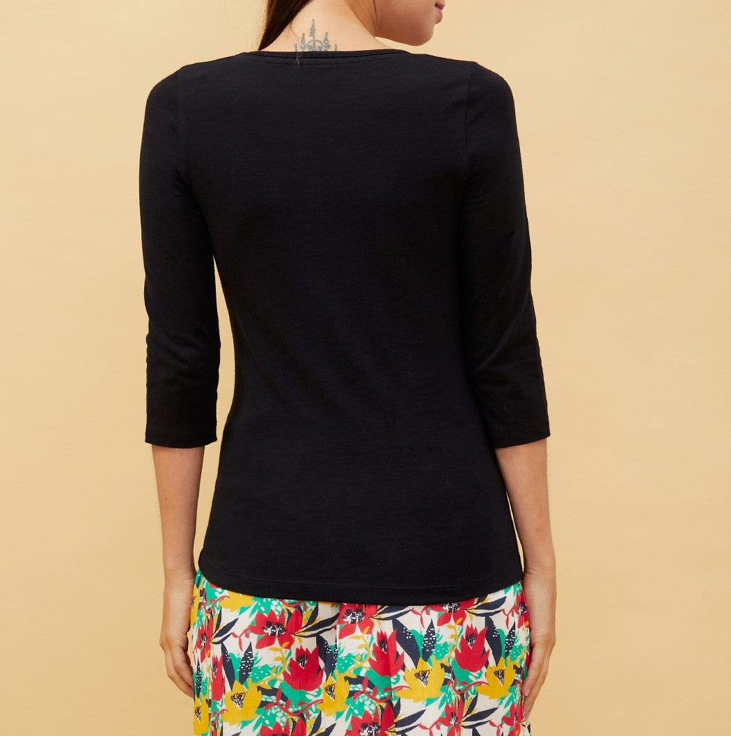 T-shirt coton bio manches 3/4 Amali
