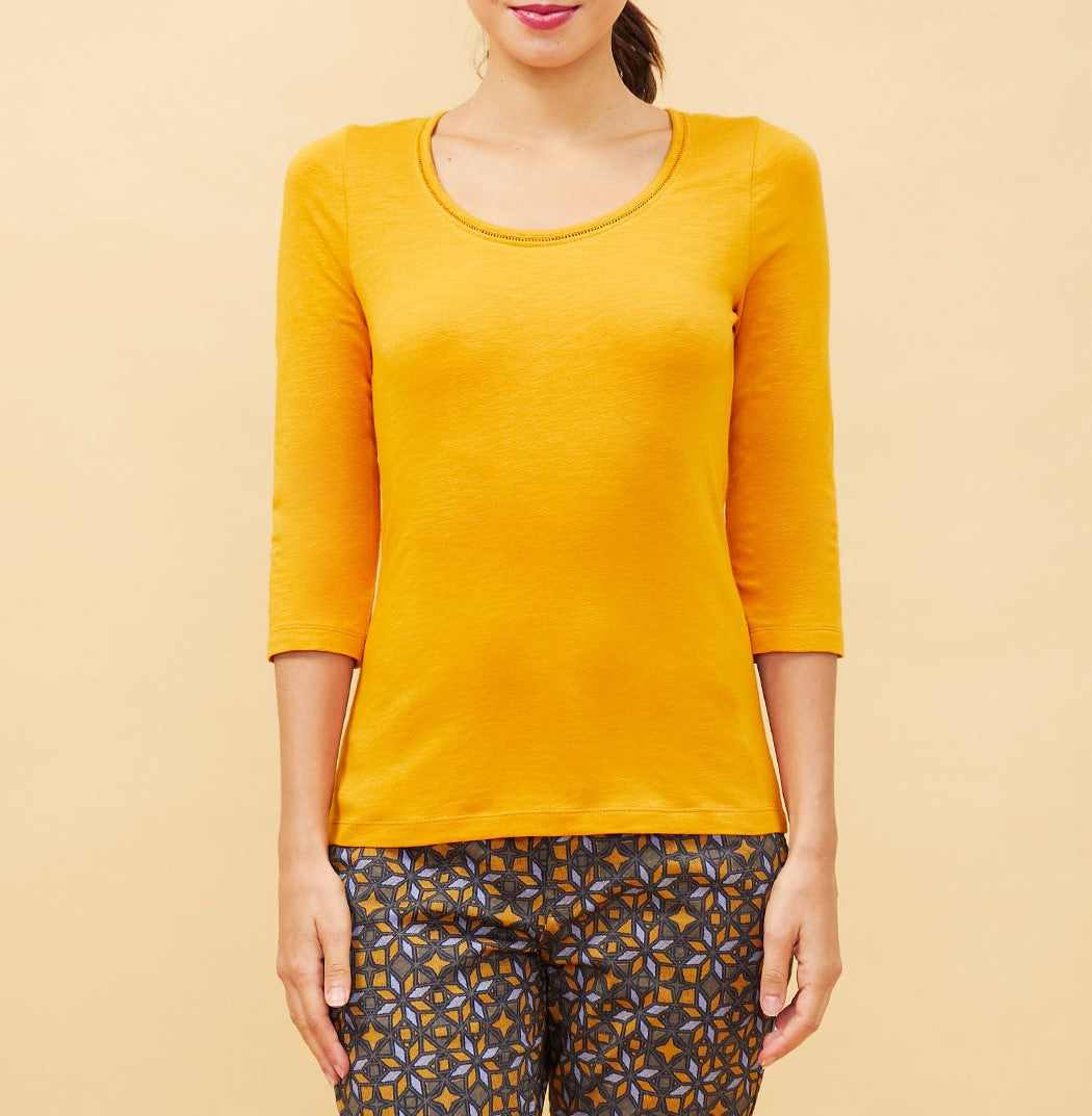 T-shirt coton bio manches 3/4 Amali
