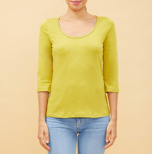 T-shirt coton bio manches 3/4 Amali