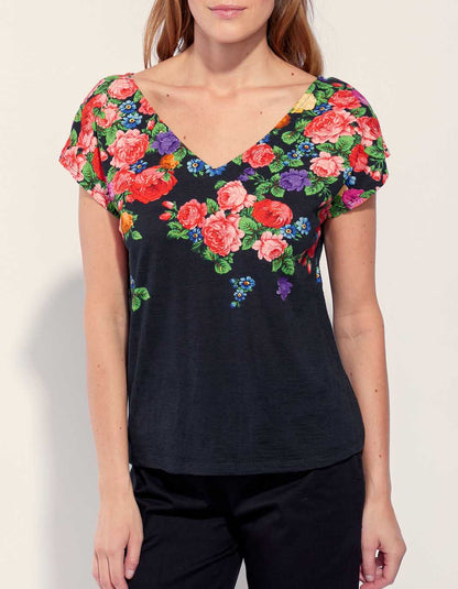 Tee shirt coton flammé bio BACACIANE