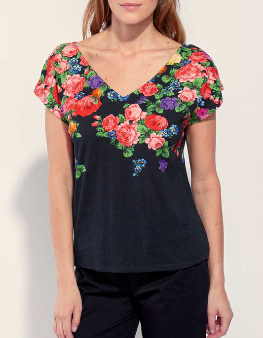 Tee shirt coton flammé bio BACACIANE