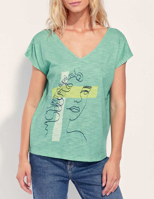 Tee shirt coton flammé bio BACACIANE
