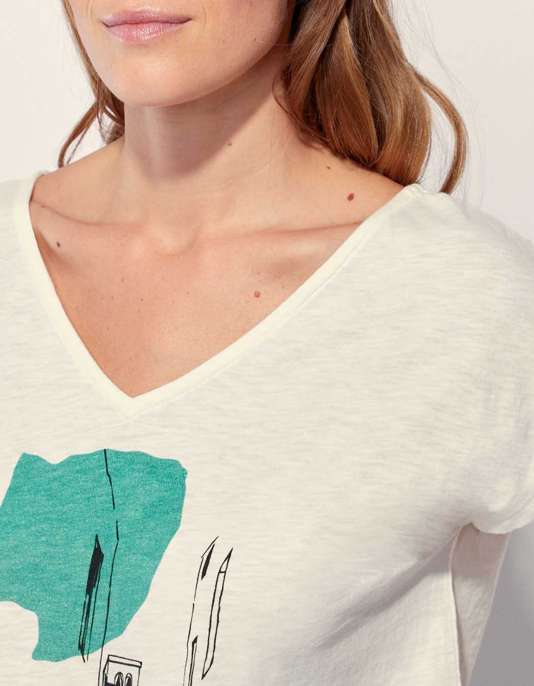 Tee shirt coton flammé bio BACACIANE