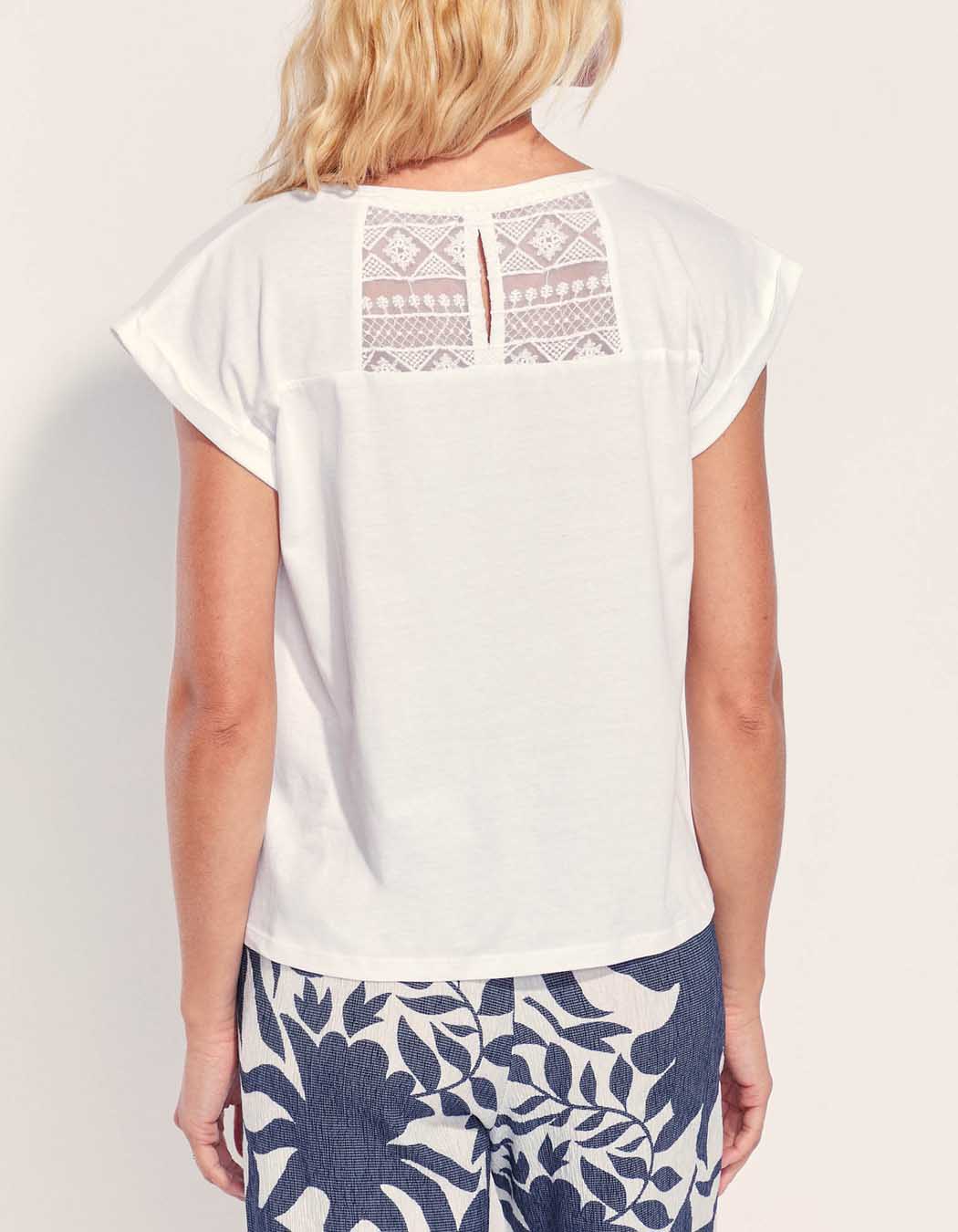 Tee shirt coton bio dentelle CEBANE