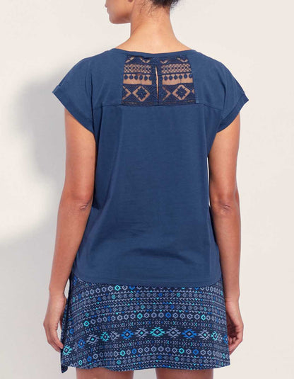 Tee shirt coton bio dentelle CEBANE