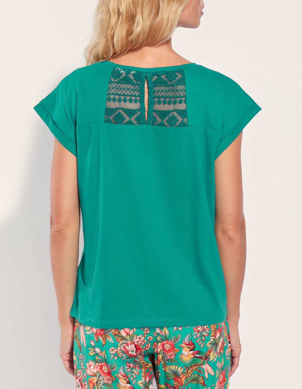 Tee shirt coton bio dentelle CEBANE