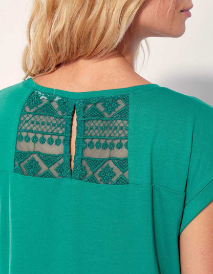 Tee shirt coton bio dentelle CEBANE