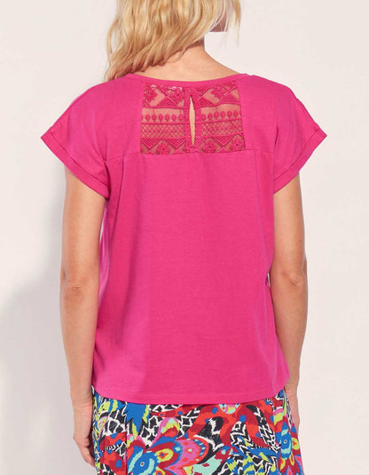 Tee shirt coton bio dentelle CEBANE