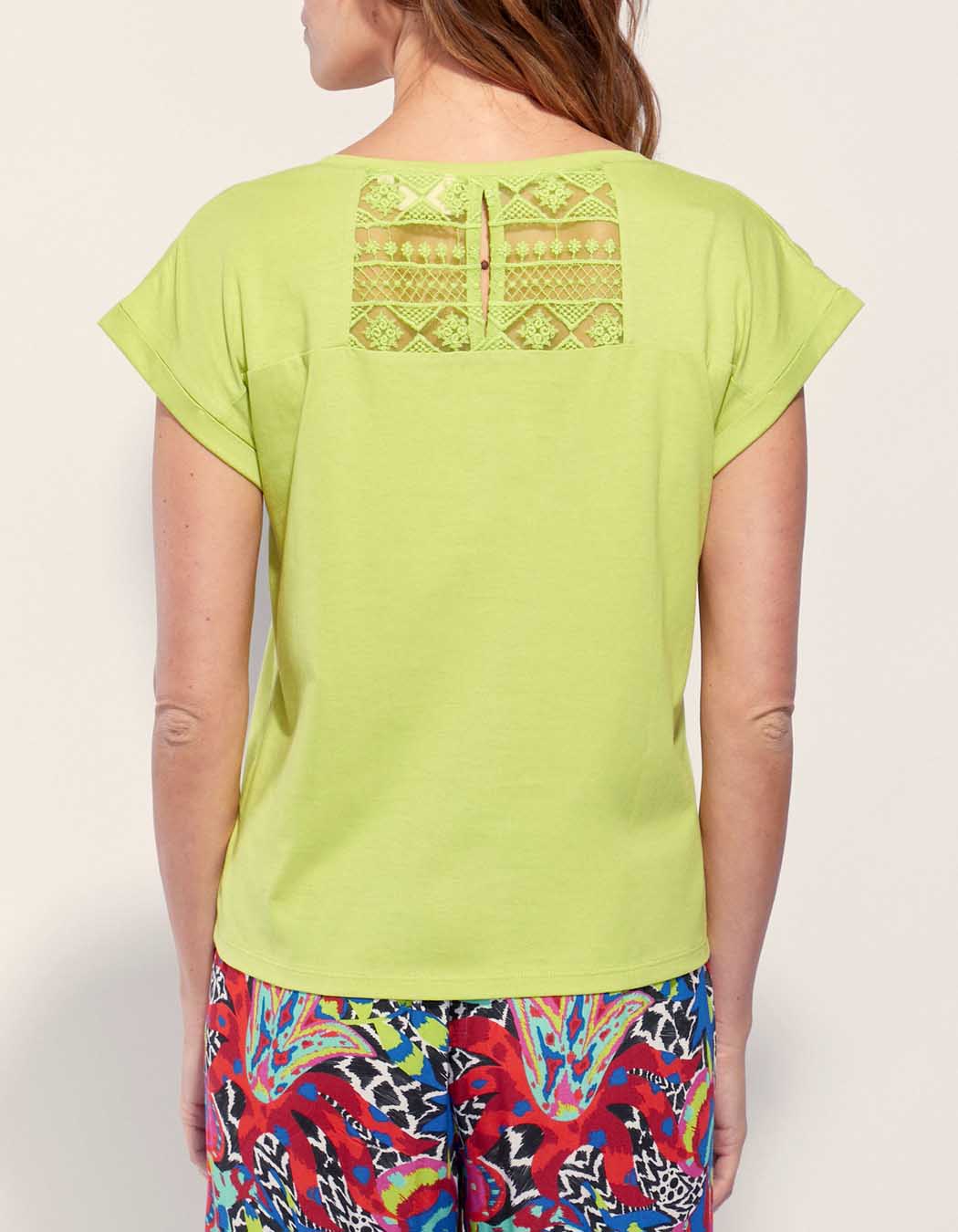 Tee shirt coton bio dentelle CEBANE