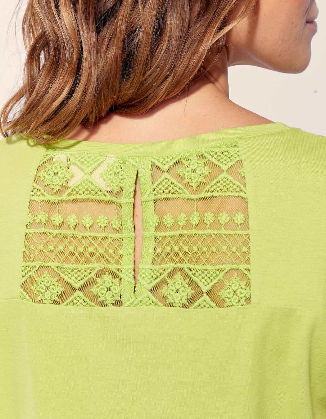Tee shirt coton bio dentelle CEBANE