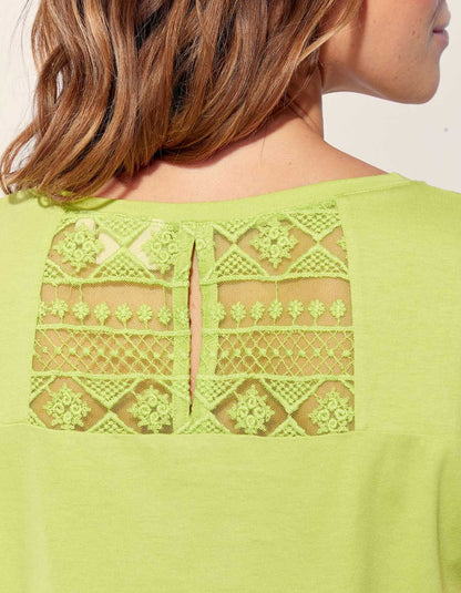 Tee shirt coton bio dentelle CEBANE