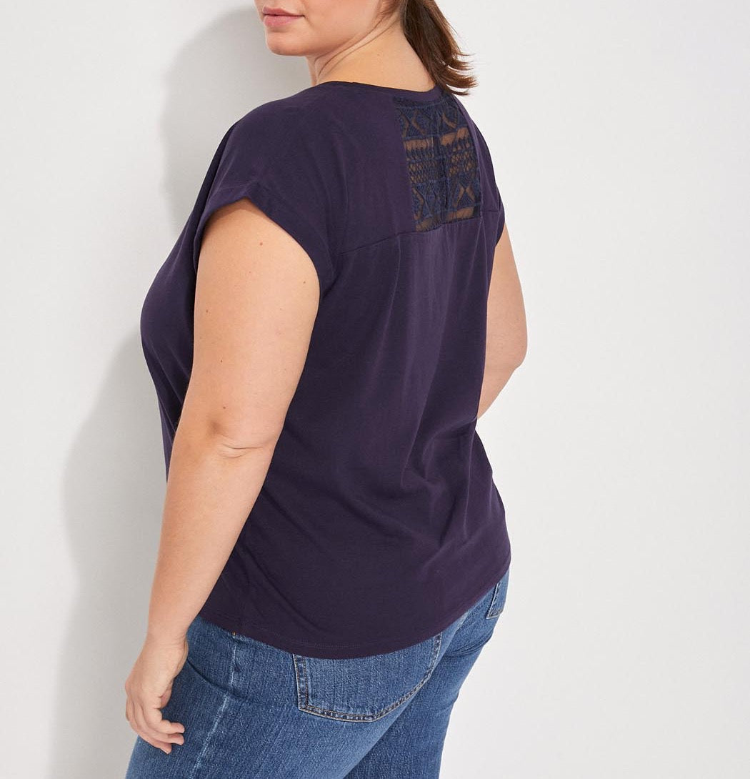 Tee shirt coton bio dentelle CEBANE