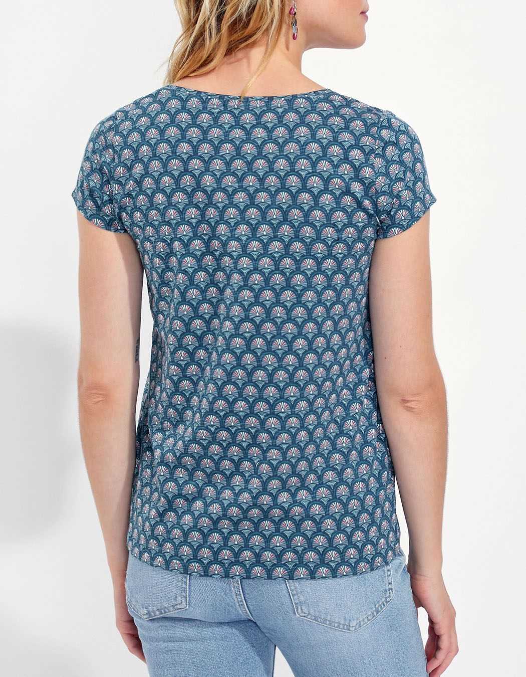 Tee-shirt col V imprimé DAKTARI