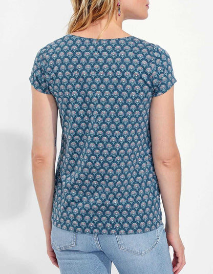 Tee-shirt col V imprimé DAKTARI