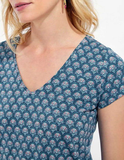 Tee-shirt col V imprimé DAKTARI