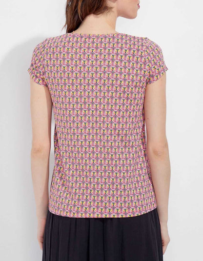 Tee-shirt col V imprimé DAKTARI