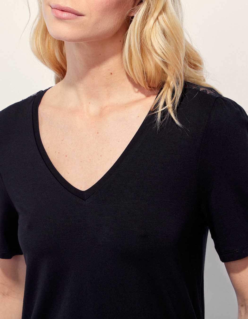 Tee shirt dentelle Ecovero FLORES