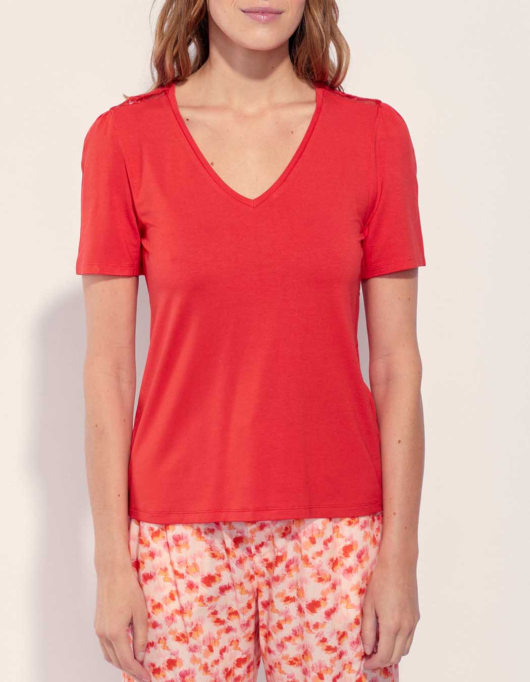 Tee shirt dentelle Ecovero FLORES