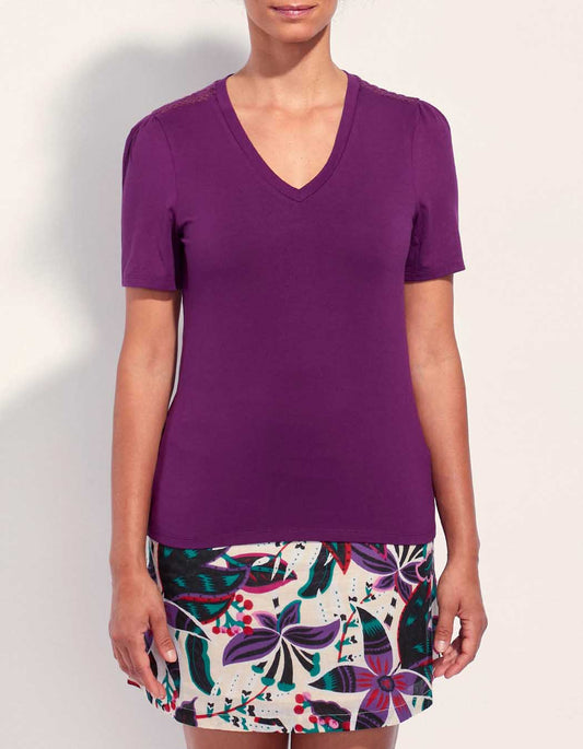 Tee shirt dentelle Ecovero FLORES